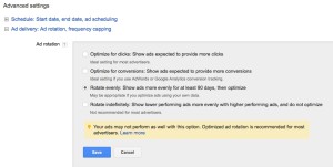 Google AdWords Advanced Settings