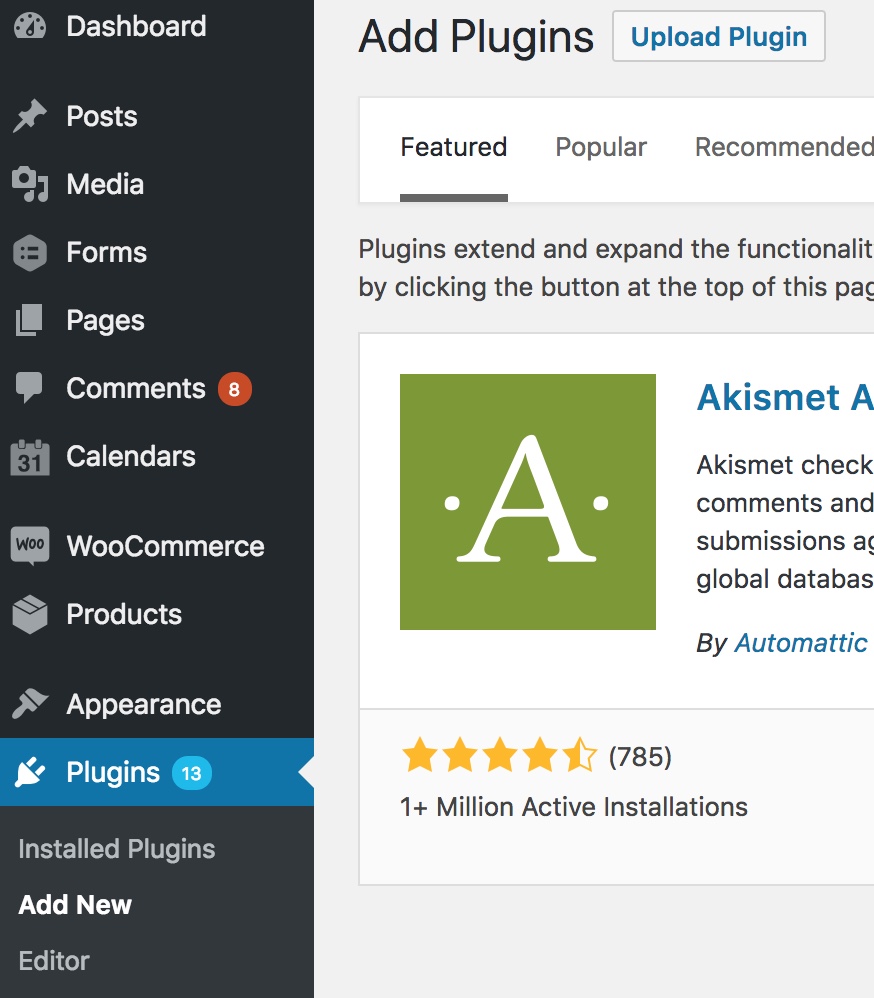 Add New WordPress Plugin Screenshot